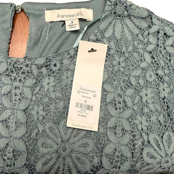 Francesca’s Teal A-Line Mini Dress - NWT - Size Small - Picture 6 of 9